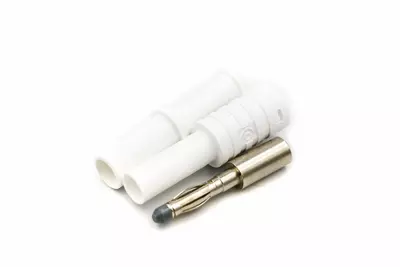 PJP 1065-9 Straight 4mm Plug White
